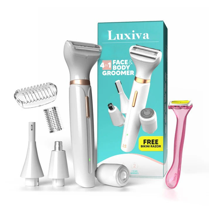 4-in-1 Face & Body Groomer for Women with Free Bikini razor