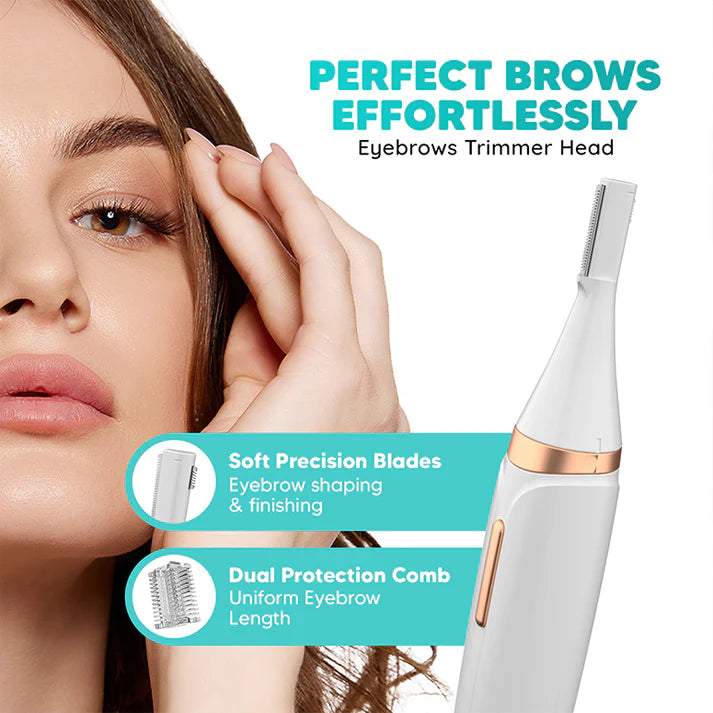 4-in-1 Face & Body Groomer for Women with Free Bikini razor